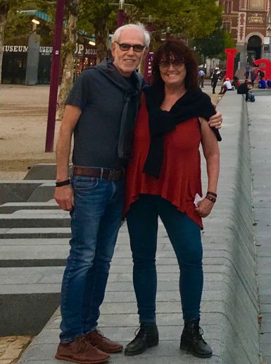 Walter and Jane Gantz stop for a photo during a recent trip to Amsterdam.