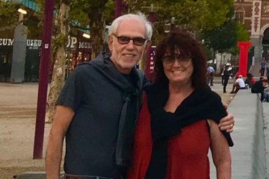 Walter and Jane Gantz stop for a photo during a recent trip to Amsterdam