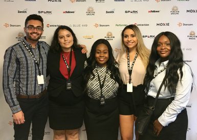 IU seniors Amber Winborn, Melissa Dvojacki and Omeed Malek and juniors Ashley Renken and Khaila King attended Publicis Media's Multicultural Talent Pipeline