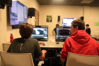 Students Adam Mhedhbi and Brady Christiansen talk about the games they are creating.