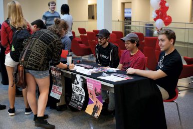 Students at table