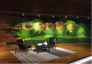 Centro's 70,000 square-foot office features work areas with their own own themed green "park.” (Audrie Osterman | The Media School)