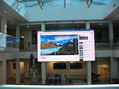 Screen in commons area