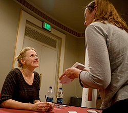 Author Elizabeth Gilbert signing books