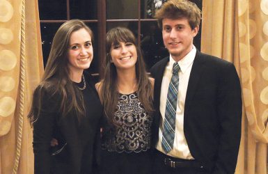 From left, Hannah Alani, Taylor Telford and Jordan Guskey at the Hearst Journalism Awards Program's banquet in San Francisco June 1. (Ruth Witmer | Courtesy photo)