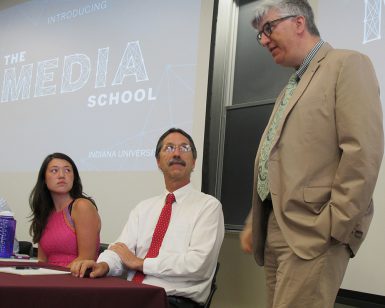 Dean James Shanahan welcomed students interested in learning more about the school during a session Aug. 20. (Marah Harbison | The Media School)