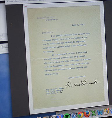 Letter between President Franklin D. Roosevelt and Howard.
