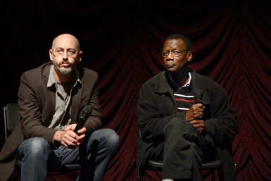 Directors of <i>Sembène</i> answer questions from the audience.