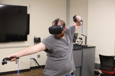 Game design students now have the opportunity to experience virtual reality technology that isn't even a year old yet. (Emma Knutson | The Media School)