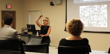 Professor of Gender Studies Brenda Weber drew on research for her upcoming book to discuss polygamy and media. (Allie HItchcock | The Media School)