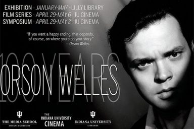 A promotional poster for the Orson Welles symposium