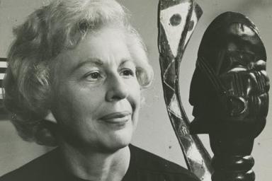 Alma Eikerman, a distinguished professor of fine arts during the 1940s-70s, has an oral history in the “Retired IU Faculty” collection. Eikerman was a renowned metalsmith and jewelry designer, and she founded the Society of North American Goldsmiths.