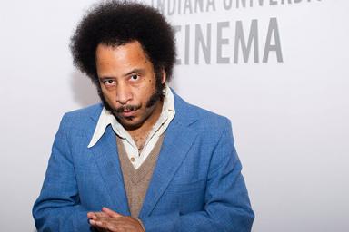 Boots Riley during his Oct. 2018 visit to IU Cinema.