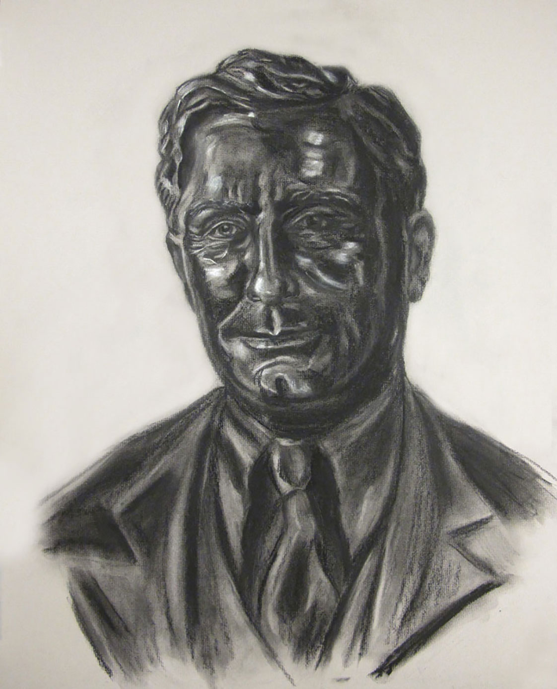 sketch of a bust of Wendell Willkie