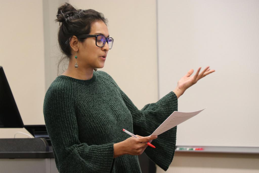 Media School doctoral student Pragma Paramita Ghosh presents her paper, "Fantasy in a Time of Banned Desire: Savita Bhabhi and Animated Porn in India," in the session, " Mediated Sexuality." 