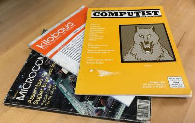 Three magazines: Microcosm, Kilobaud: The Small Computer Magazine and Computist.