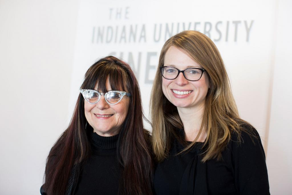 Experimental filmmaker MM Serra (left) and Noelle Griffis, PhD'18.