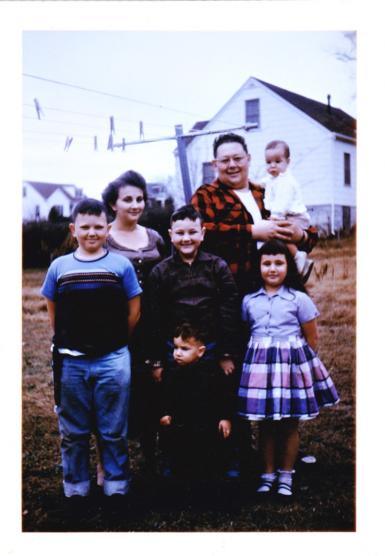 An old photo of Catfish Russ's family