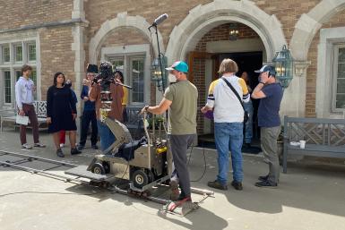A film crew at Kappa Kappa Gamma