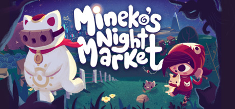 Screenshot of "Mineko's Night Market" video game with an animated cat running from a child.