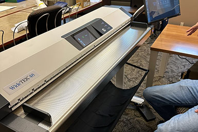 A long WideTek scanner. 