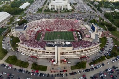 Aerial view of Memorial Stadium