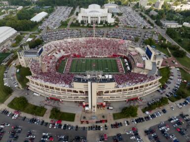 Aerial view of Memorial Stadium