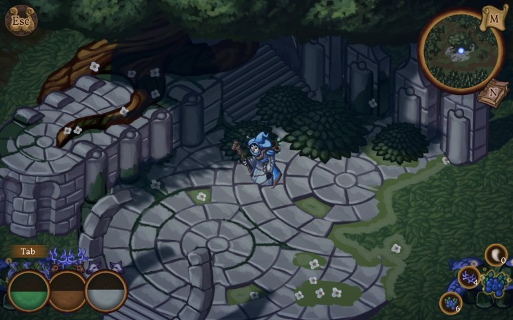 Screenshot of Witch of the Woods gameplay