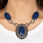 A blue necklace